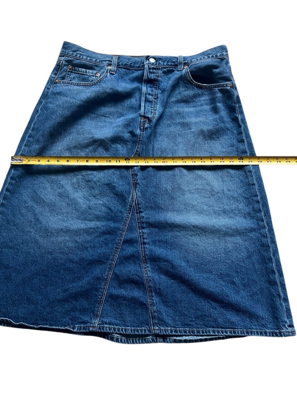 Levi’s Falda A-Line Decon Denim Skirt Size 34 - Picture 6 of 12